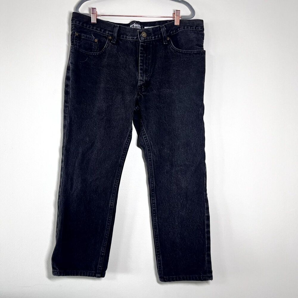 Urban PipeLine Men's Jeans Regular Fit Black Dark 38 X 30 (Actual 36x 25)